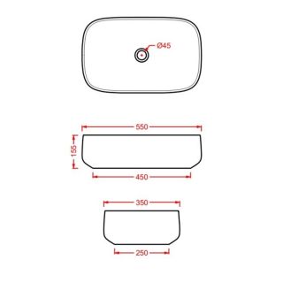 Раковина ArtCeram Cognac COL008 05 00 белая 55 см